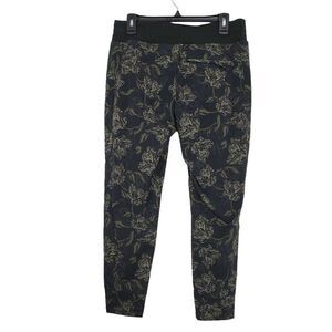 Athleta Trekkie North Printed Jogger’s Sz 8P Floral Green Pull On Elastic‎ Ankle